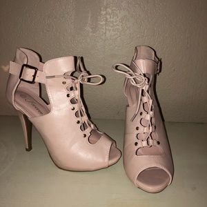NEW: forever pink heels with peep toe